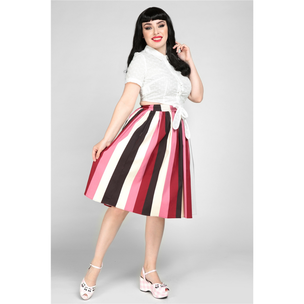 Jasmine Skirt Bubblegum Stripe
