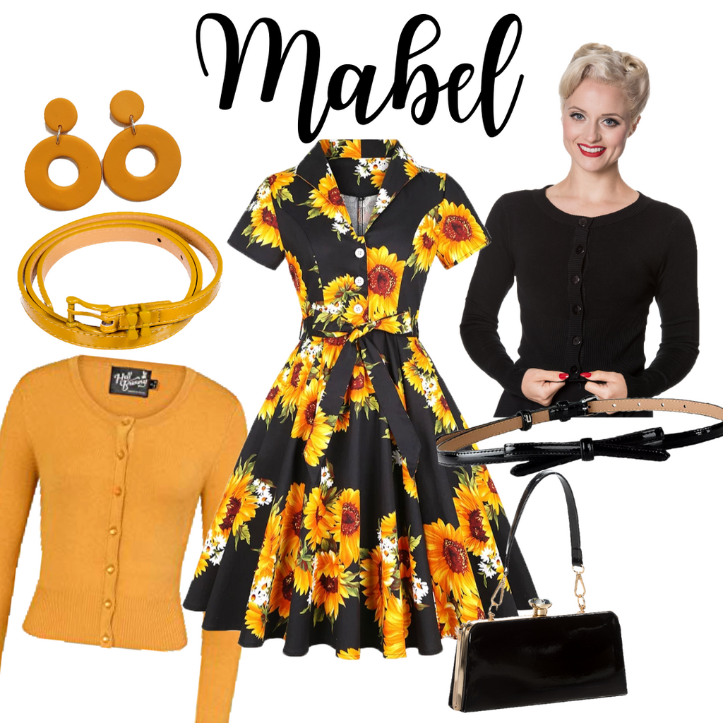 Create this Look: Mabel Sunflower Swing Dress