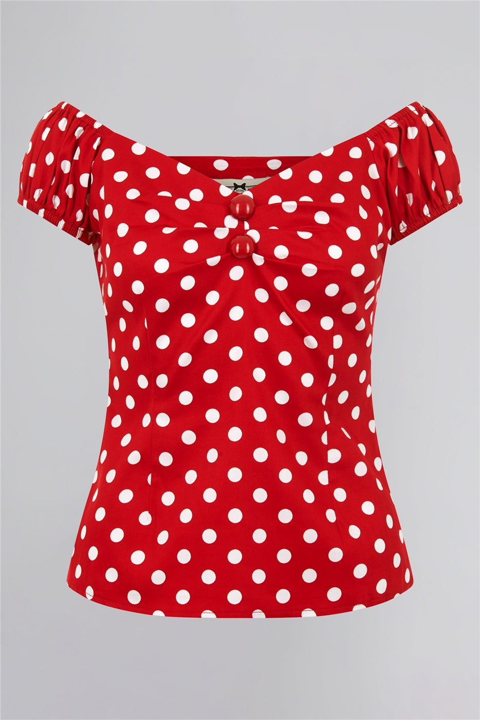 Dolores Top Red Polka Dot