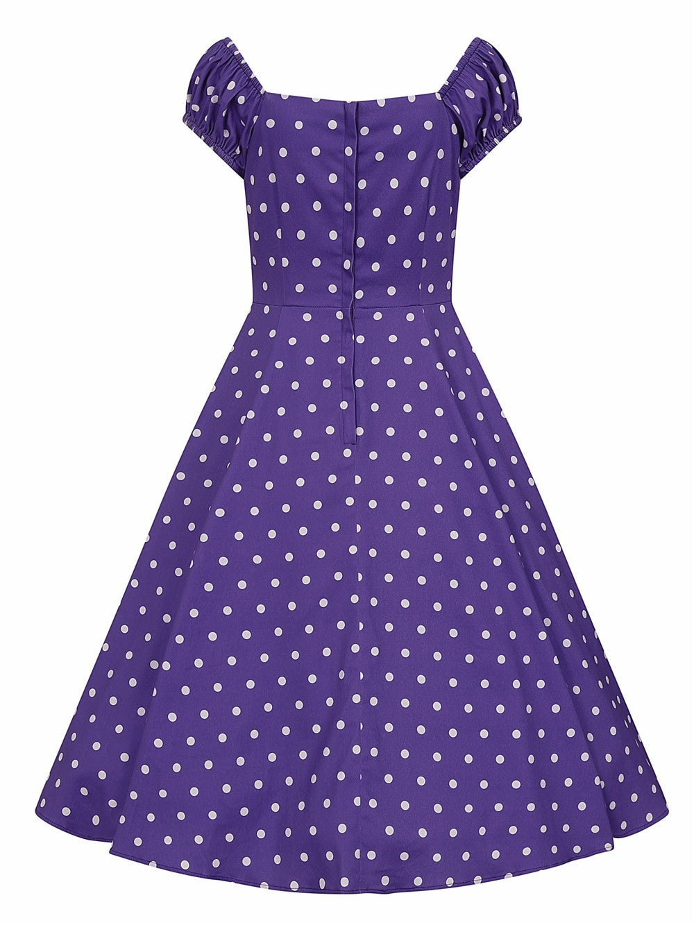 Dolores Dress Purple Polka Dot