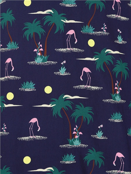 Mattie Swing Skirt Flamingo Palm