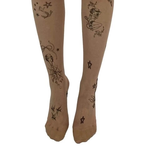 Tattoo Sailor Girl Tights