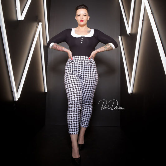 Merlina Houndstooth Pants