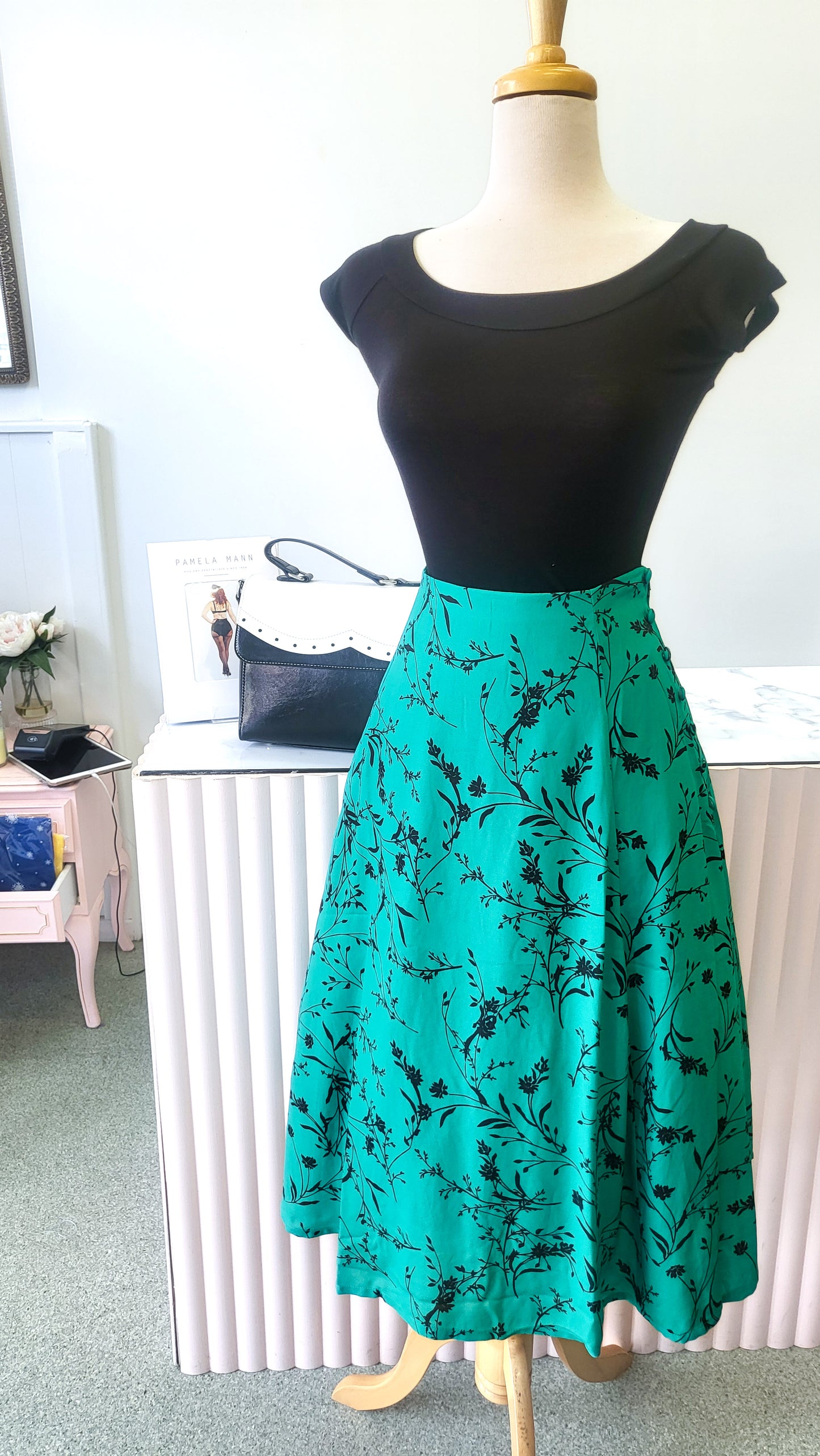 Rossel 1940s Skirt Emerald