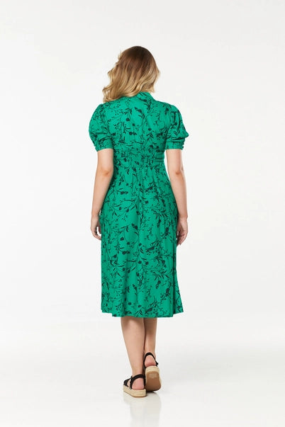 Rossel Tea Dress Emerald