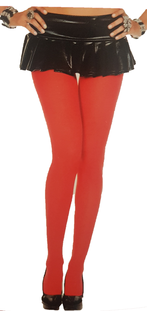 red winter tights
