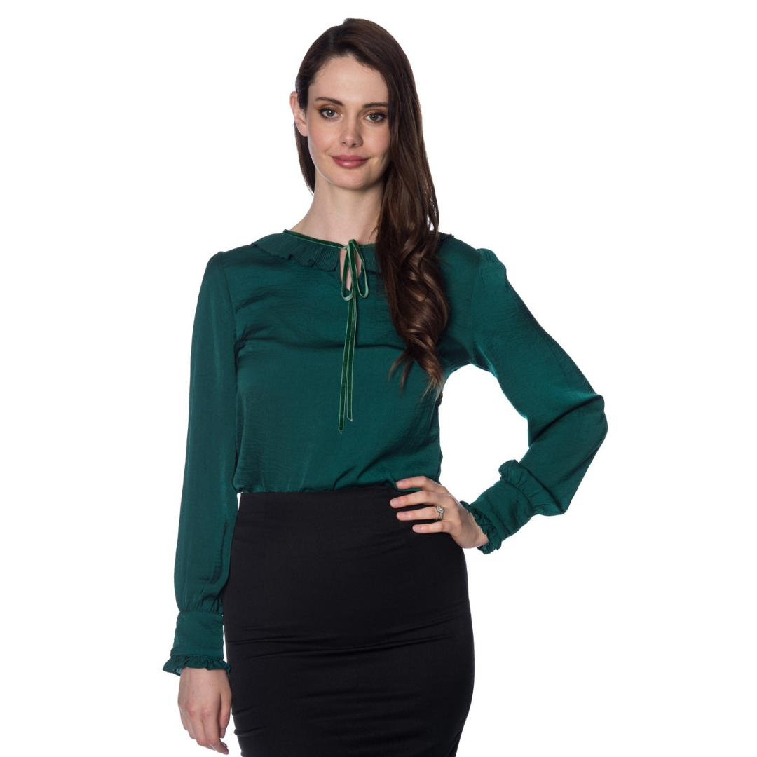 Emerald green blouse