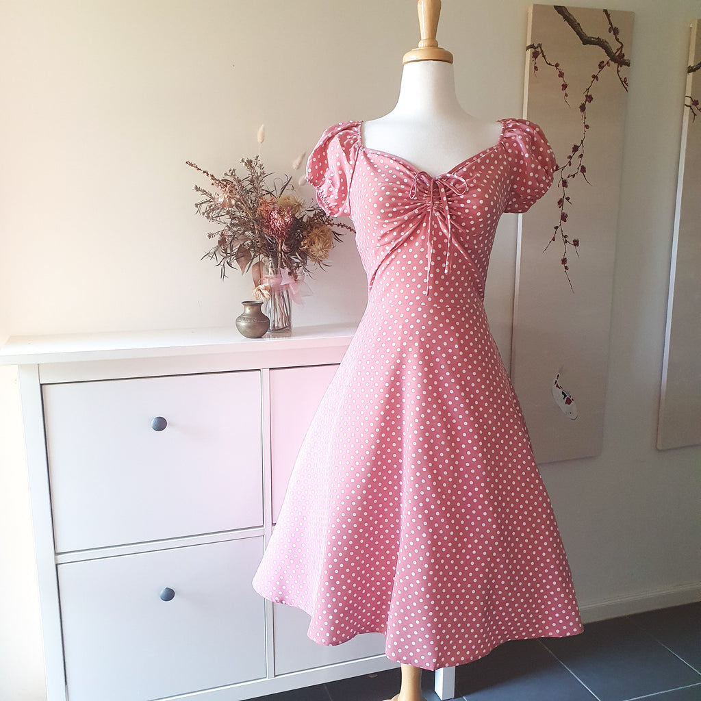 Sandie Pink Polka Dot Dress